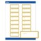 Avery Printable Rectangle Labels, 1" x 2-5/8", Matte White, Pre-printed Metallic Gold Hanging Ornaments Design, Sure Feed Technology, Laser & Inkjet Compatible, 320 Total